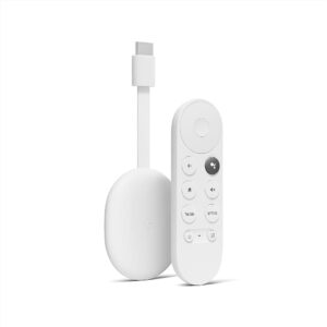 Chromecast with Google TV (HD) – Streaming Stick Entertainment on Your TV with Voice Search – Watch Movies, Shows, and Live TV in 1080p HD – Snow
