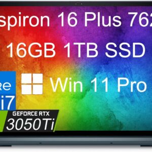 Dell Inspiron 16 Plus 7000 7620 16″ 3K (Intel 12th Gen i7-12700H, 16GB RAM, 1TB SSD, NVIDIA GeForce RTX 3050 Ti 4GB) Workstation & Business Laptop, Backlit, Thunderbolt 4, FHD Webcam, Win 11 Pro Dell Inspiron 16 Plus 7000 7620 16″ 3K (Intel 12th Gen i7-12700H, 16GB RAM, 1TB SSD, NVIDIA GeForce RTX 3050 Ti 4GB) Workstation & Business Laptop, Backlit, Thunderbolt 4, FHD Webcam, Win 11 Pro