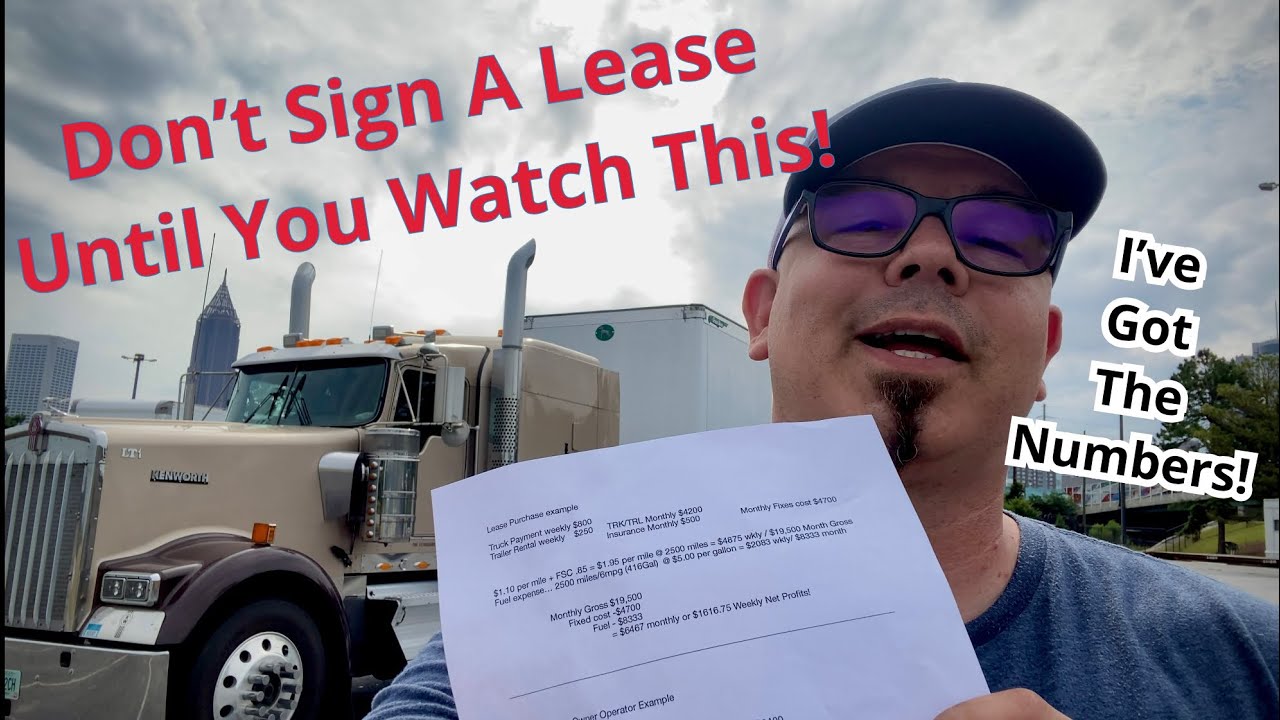 ADVICE for Lease Purchase Drivers! I’ve got the NUMBERS to Share. Know this before you Sign! ADVICE for Lease Purchase Drivers! I’ve got the NUMBERS to Share. Know this before you Sign!