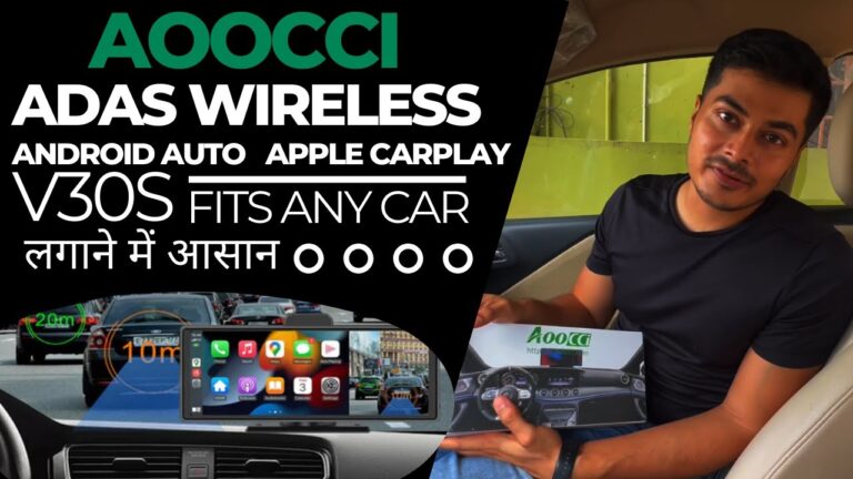 Aoocci V30s Wireless Carplay & Android Auto Screen with ADAS and Dashcam