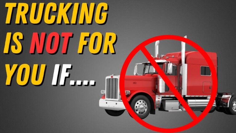 DON’t Become a Truck Driver – 10 Eye Opening Reasons