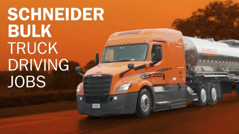 Schneider Tanker truck driving jobs