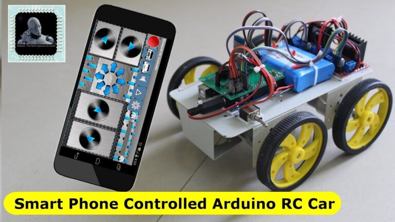 Smartphone(Android) controlled Arduino 4WD RC Robot Car (Bluetooth)