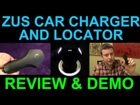 Zus Smart Car Charger and Locator Review Demo for iPhone Android Smartphone