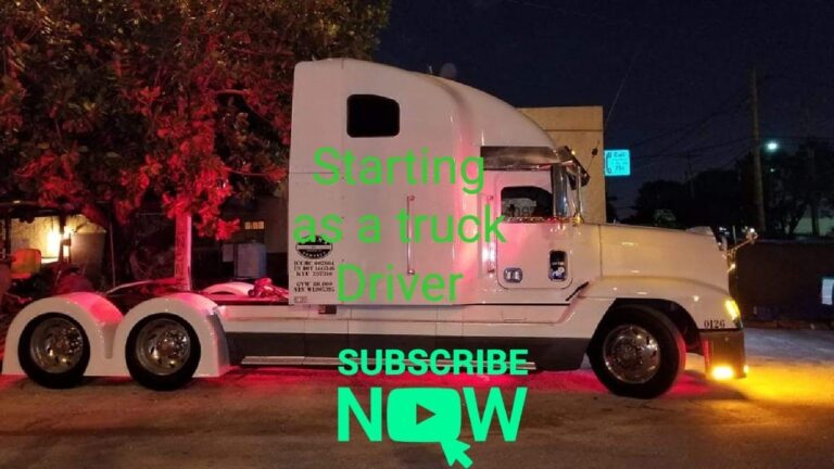 Starting as a truck driver, what to expect.