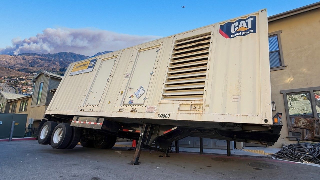 FEMA Generator Almost Rolls Over by the Palisades Fire