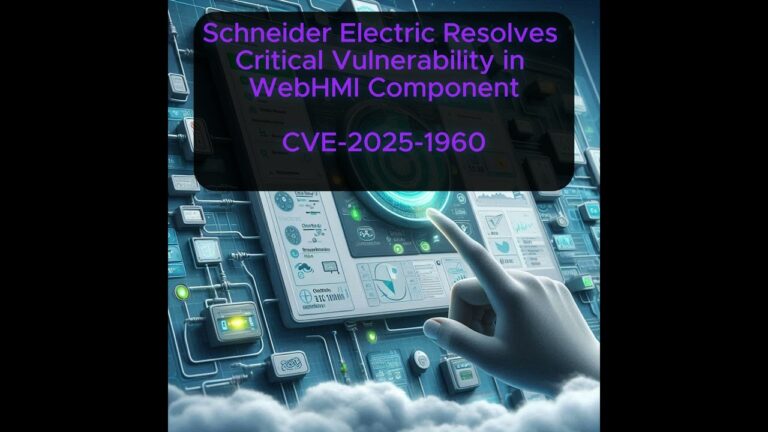 Schneider Electric Resolves Critical Vulnerability in WebHMI Component – CVE-2025-1960