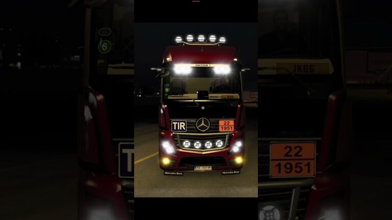 At NIGHT Mercedes Benz New Actros 2021 #greecedlc #ets2 #jkgamersguild #v1.53