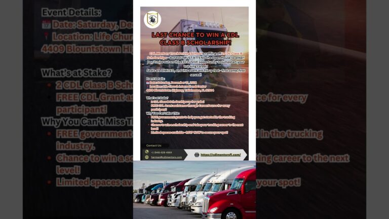 CDL Class B Scholarships – #education #assessment #bitcoin #discussyourstudyoptionwithus #exam