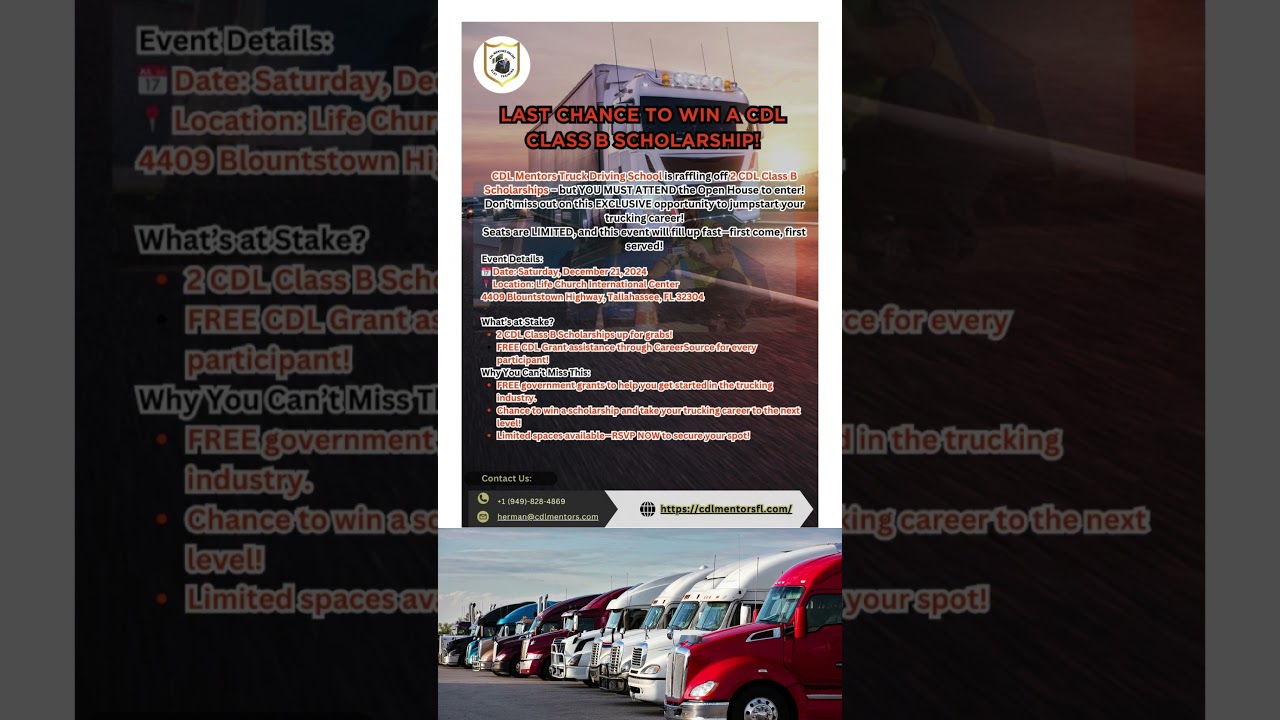 CDL Class B Scholarships – #education #assessment #bitcoin #discussyourstudyoptionwithus #exam