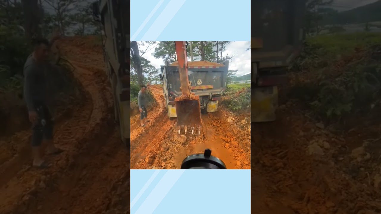 Excavator – New job and got stuck truck and had to rescue #excavator #construction Excavator – New job and got stuck truck and had to rescue #excavator #construction