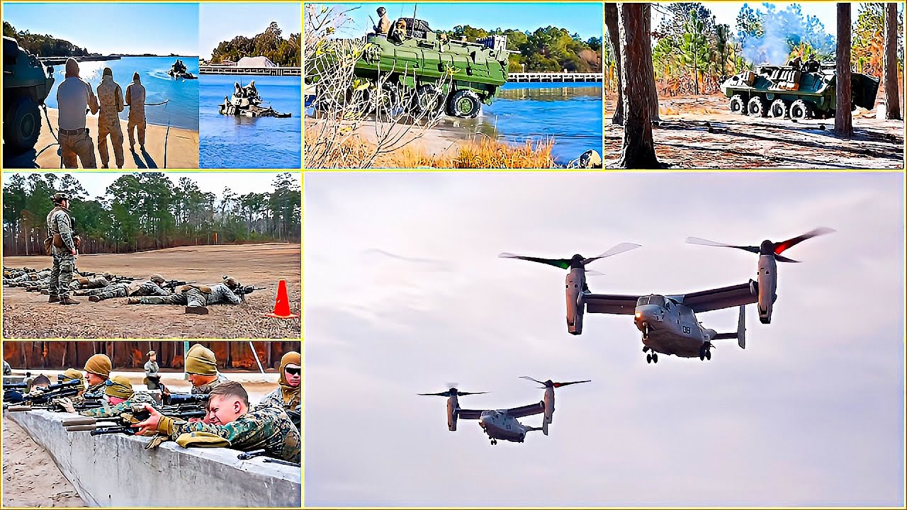 MARINES BOARD MV-22B Osprey for EXERCISE at Camp Lejeune!