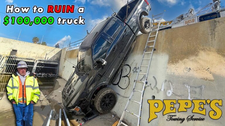 New Ford F-350 Tremor Crash Lands Into A Wash Canal New Ford F-350 Tremor Crash Lands Into A Wash Canal