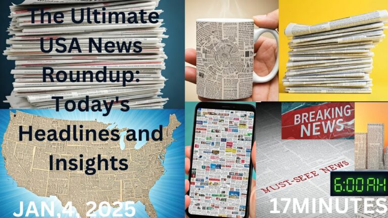 The Ultimate USA News Roundup: Today’s Headlines and Insights, You Need to Know :  6AM, JAN, 4, 2025