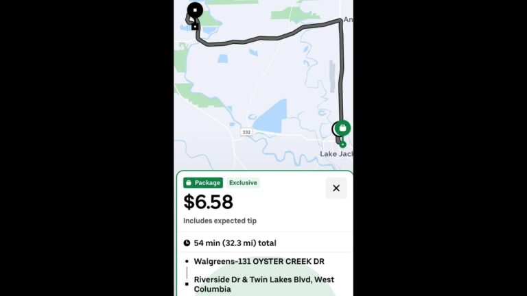 Uber package delivery .58 Exclusive Trip offer for one hour of driving? Serious?