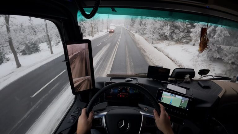 Winter adventures with Mercedes Actros L: A chilling ride ❄️🚛 Winter adventures with Mercedes Actros L: A chilling ride ❄️🚛