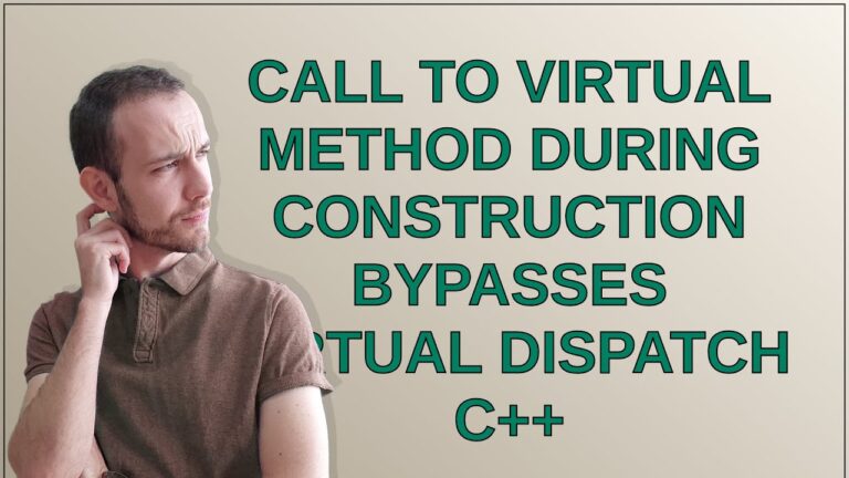 Call to virtual method during construction bypasses virtual dispatch C++