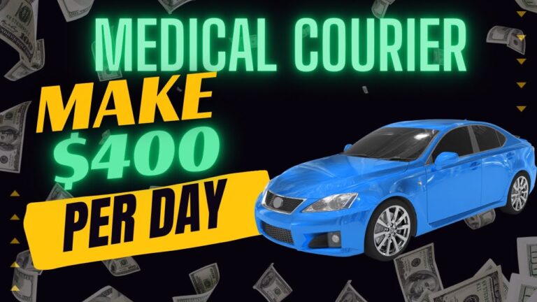 How to Make 0 a Day as a Medical Courier with Your Own Vehicle