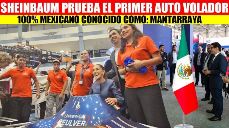 🇲🇽MIRA:CLAUDIA SUBE Y PRUEBA AUTO VOLADOR BASADO EN DRONES, 100% HECHO EN MEXICO