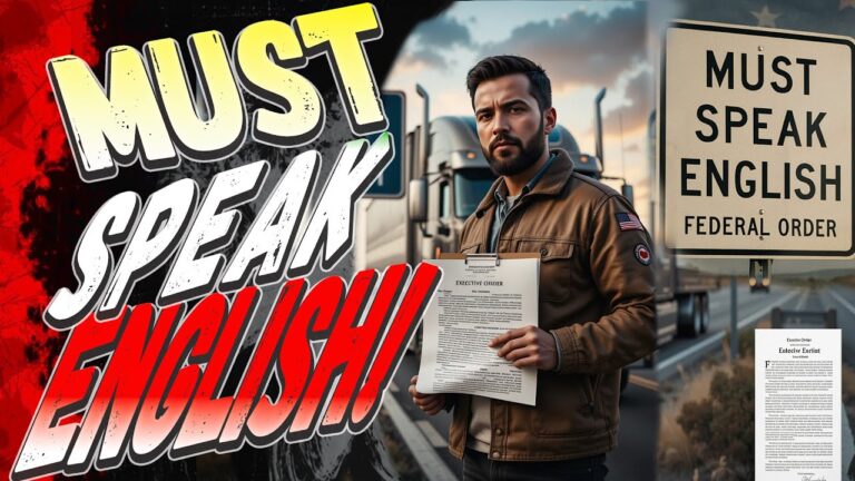 Trump Signs Order Requiring Truckers to Speak English | Lockoutmen reacts