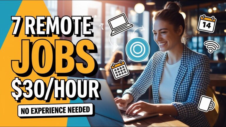 7 Remote Jobs No Experience — Earn -/Hour