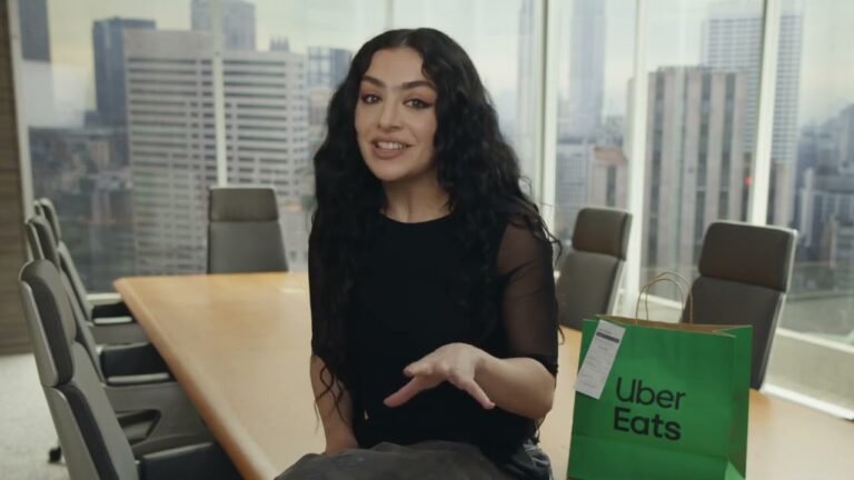 Charli XCX Explains Football Uber Eats #superbowl #2025 Charli XCX Explains Football Uber Eats #superbowl #2025