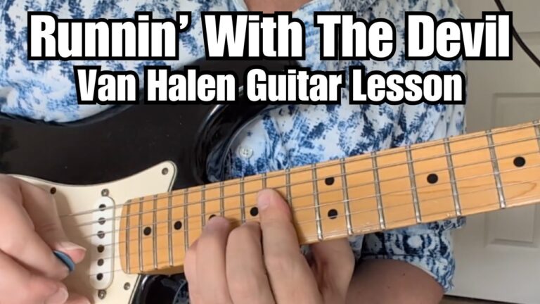 RUNNIN’ WITH THE DEVIL Van Halen GUITAR LESSON w/ Tab and Solos