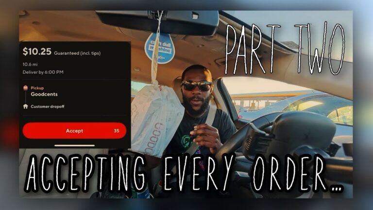 Accepting every DoorDash orders || how much can I make within 4hrs in a 9hr block. part 2