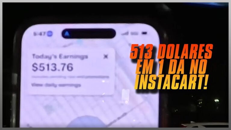 FIZ 513 DOLARES em 1 dia usando Instacart nos EUA , ordem de 317 dolares, Loucura!
